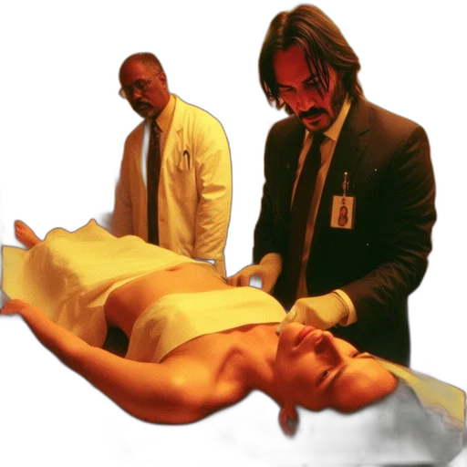 staff, fire, beige, medical, room, woman, lies, examination transparent PNG cut-out