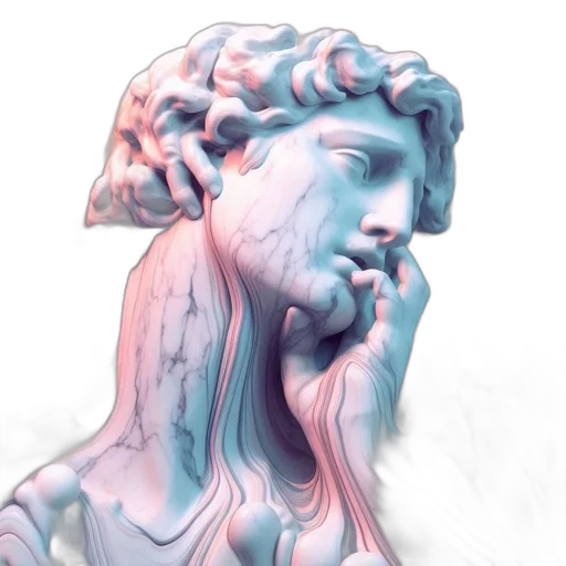 face, crown, mask, jewelry, vaporwave, 3d render, photorealistic, concept art transparent PNG cut-out