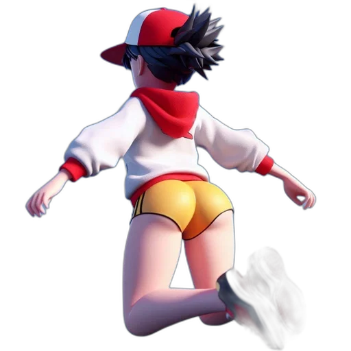 hat, jacket, staff, mask, 3d render, concept art, pixel art, fantasy art transparent PNG cut-out