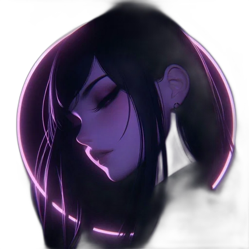 face, mask, robot, staff, concept art, anime, cyberpunk, vaporwave transparent PNG cut-out