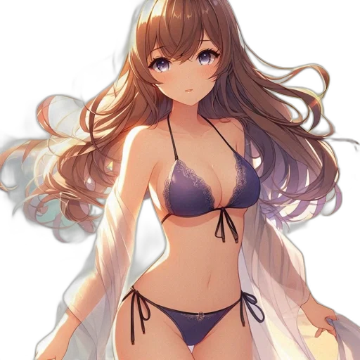 dress, staff, crown, anime, pixel art, fantasy art, concept art, beach transparent PNG cut-out