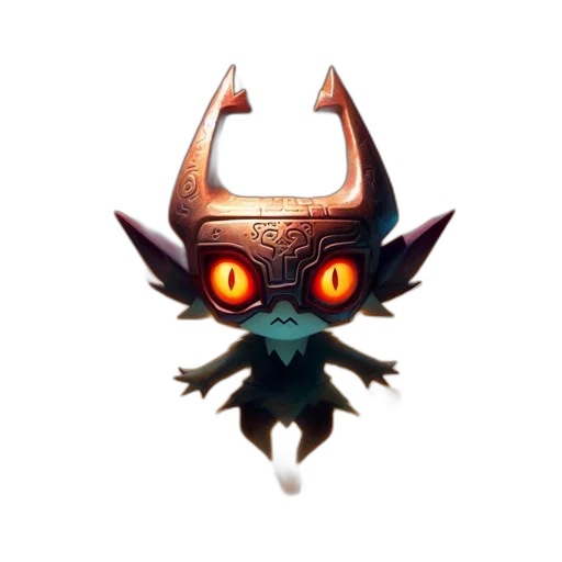 mask, dragon, staff, creature, pixel art, fantasy art, concept art, 3d render transparent PNG cut-out