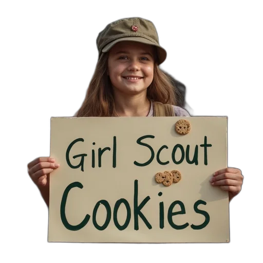 food, girl, holding, sign transparent PNG cut-out