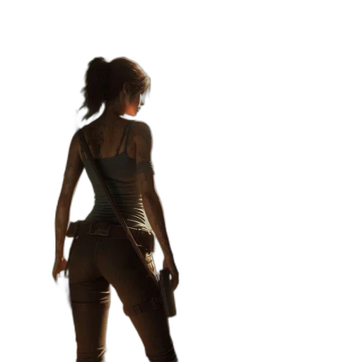 dress, staff, 3d render, concept art, photorealistic, earth tones, woman, armed transparent PNG cut-out