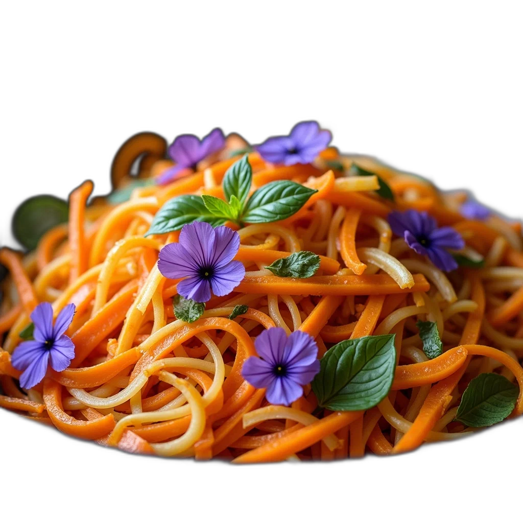 food, crown, flower, jewelry, 3d render, photorealistic, neon, colorful transparent PNG cut-out