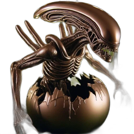 creature, robot, animal, concept art, 3d render, fantasy art, outer space, metallic transparent PNG cut-out