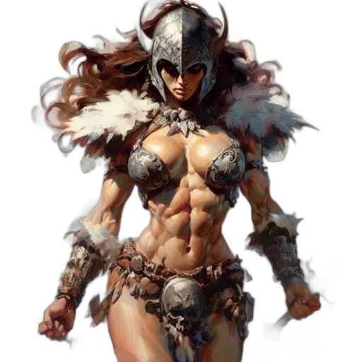 fantasy art, comic book art, concept art, pixel art, fierce, warrior, wearing, elaborate transparent PNG cut-out