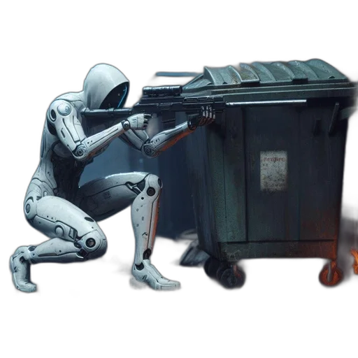 robot, furniture, weapon, creature, concept art, 3d render, cyberpunk, pixel art transparent PNG cut-out