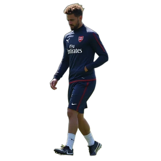 jacket, arsenal, player, person, during, training, session, london transparent PNG cut-out