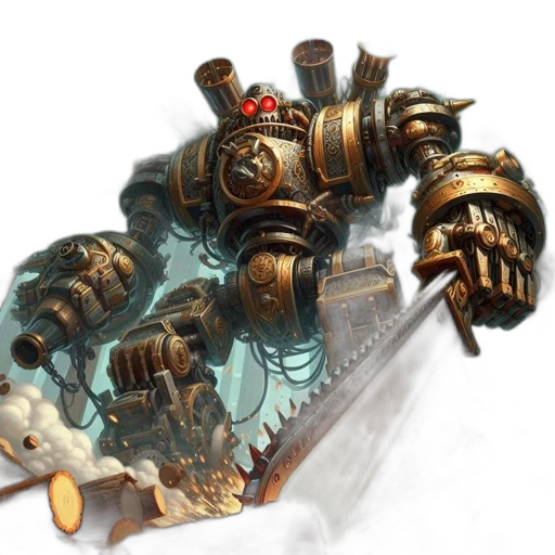 weapon, crown, sword, robot, concept art, fantasy art, 3d render, photorealistic transparent PNG cut-out