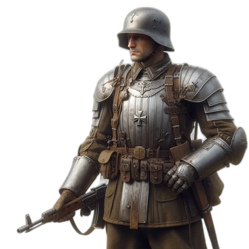 weapon, sword, staff, jacket, concept art, 3d render, fantasy art, photorealistic transparent PNG cut-out