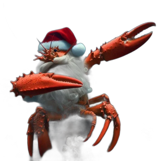 creature, animal, hat, dragon, 3d render, concept art, anthropomorphized, lobster transparent PNG cut-out