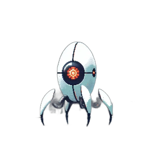 creature, robot, animal, weapon, concept art, pixel art, 3d render, fantasy art transparent PNG cut-out