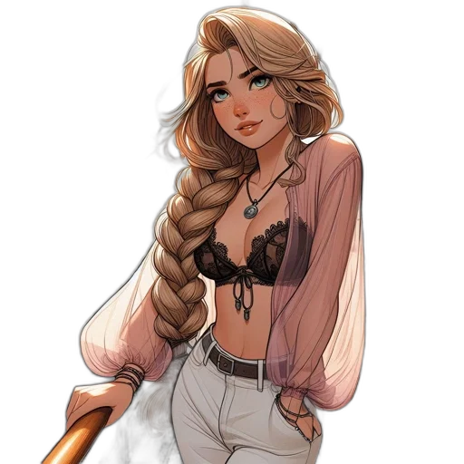 staff, dress, fantasy art, concept art, pixel art, cartoon, earth tones, golden transparent PNG cut-out
