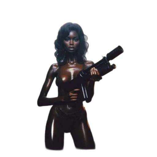 weapon, staff, concept art, 3d render, comic book art, cartoon, woman, stands transparent PNG cut-out