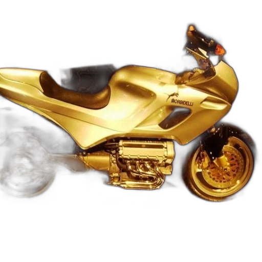 car, weapon, jewelry, concept art, photorealistic, 3d render, golden, white transparent PNG cut-out