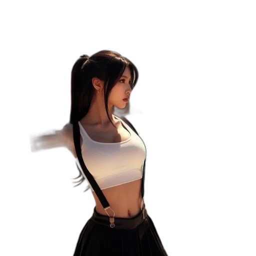 dress, staff, robot, jacket, concept art, 3d render, fantasy art, anime transparent PNG cut-out