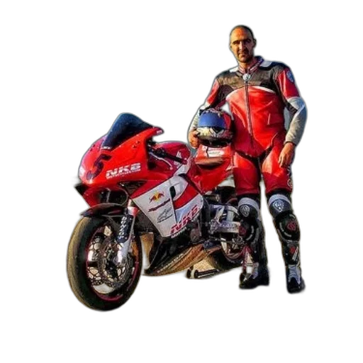 jacket, photorealistic, concept art, 3d render, pixel art, motorcyclist, red, black transparent PNG cut-out