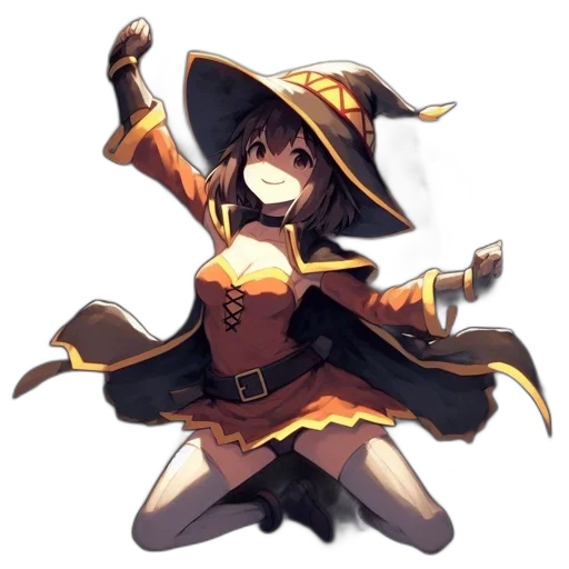staff, weapon, hat, pixel art, concept art, anime, fantasy art, dark transparent PNG cut-out