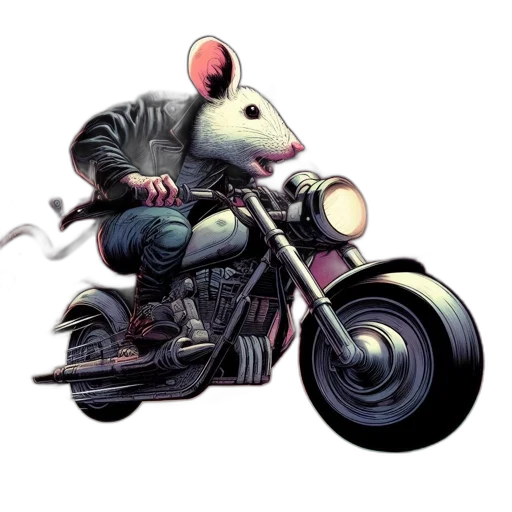animal, car, weapon, jacket, concept art, cyberpunk, comic book art, photorealistic transparent PNG cut-out