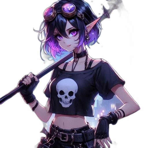 staff, weapon, sword, fantasy art, anime, cyberpunk, concept art, dark transparent PNG cut-out