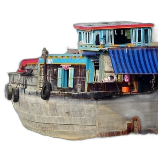 car, 3d render, photorealistic, concept art, oil painting, colorful, multi-level, boat transparent PNG cut-out