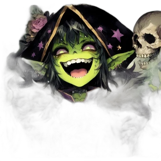 mask, staff, concept art, fantasy art, watercolor, comic book art, green, enigmatic transparent PNG cut-out