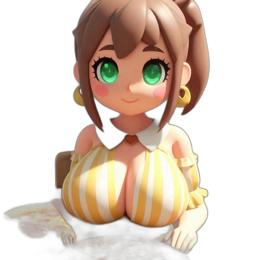 dress, creature, robot, face, 3d render, pixel art, concept art, anime transparent PNG cut-out