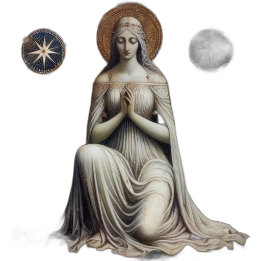 jewelry, concept art, fantasy art, pixel art, outer space, ethereal, scene, features transparent PNG cut-out