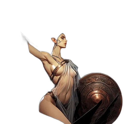 dress, staff, sword, weapon, fantasy art, concept art, 3d render, photorealistic transparent PNG cut-out