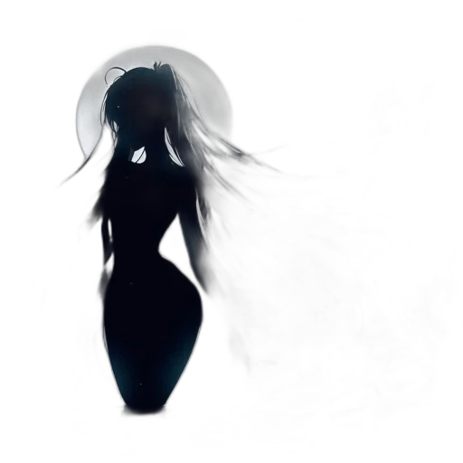 dress, mask, creature, hair, concept art, anime, fantasy art, pixel art transparent PNG cut-out