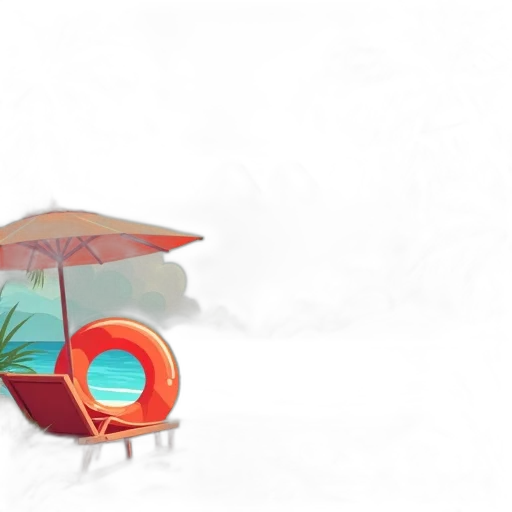 umbrella, furniture, hat, 3d render transparent PNG cut-out