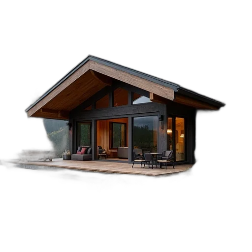 furniture, building, umbrella, 3d render transparent PNG cut-out