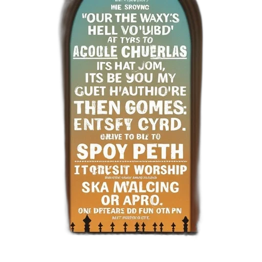 bottle, earth tones, quote, sayings transparent PNG cut-out