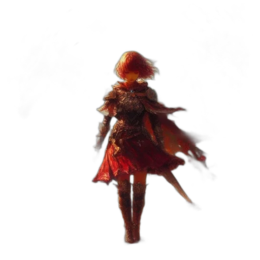 sword, dress, hat, weapon, concept art, 3d render, pixel art, fantasy art transparent PNG cut-out