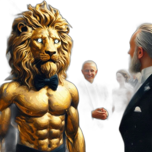 concept art, photorealistic, fantasy art, oil painting, grand, mansion, gleaming, golden transparent PNG cut-out