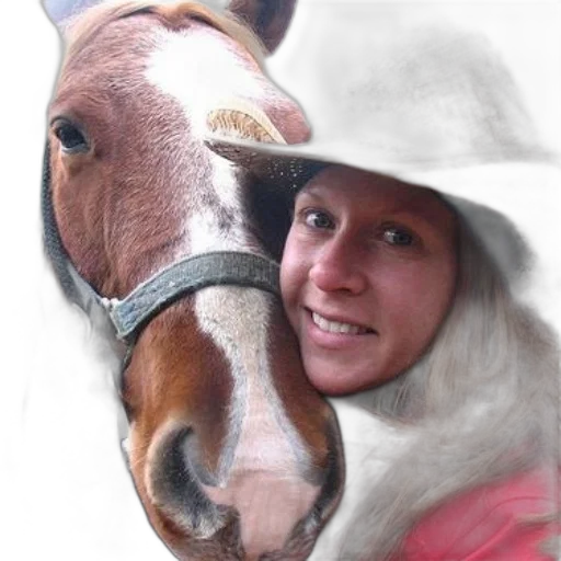 hat, animal, staff, face, photorealistic, woman, cowboy, smiles transparent PNG cut-out