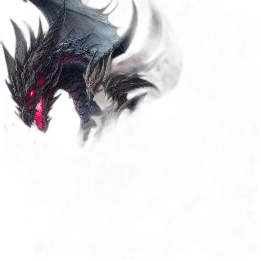 dragon, creature, mask, animal, concept art, fantasy art, watercolor, pixel art transparent PNG cut-out