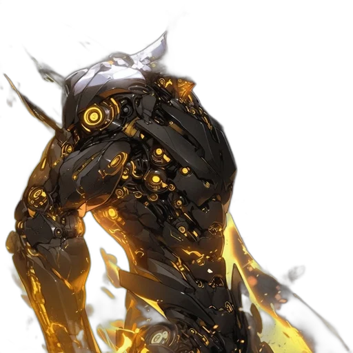 robot, dragon, mask, weapon, concept art, fantasy art, 3d render, comic book art transparent PNG cut-out
