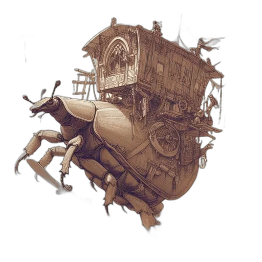 robot, furniture, creature, crown, concept art, fantasy art, comic book art, 3d render transparent PNG cut-out