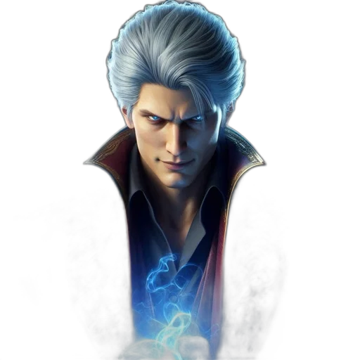 staff, face, dragon, jacket, fantasy art, concept art, comic book art, 3d render transparent PNG cut-out