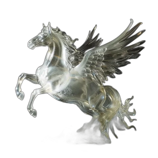 dragon, animal, 3d render, fantasy art, photorealistic, concept art, glass, sculpture transparent PNG cut-out
