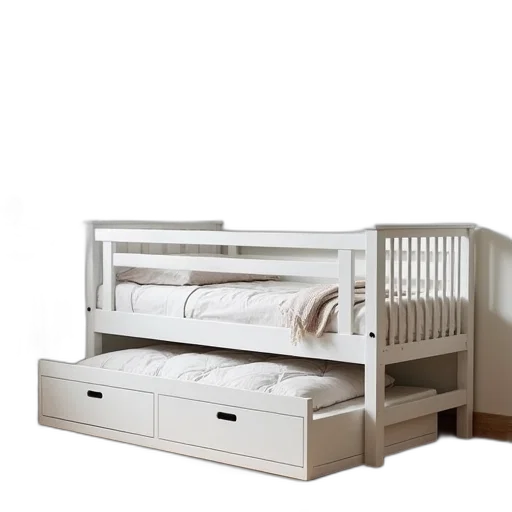 furniture, 3d render, earth tones, monochrome, oeucket, bed, cot, conversion transparent PNG cut-out