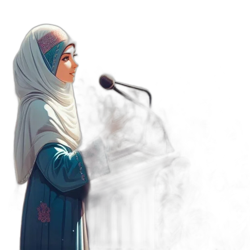 concept art, comic book art, photorealistic, watercolor, woman, traditional, garb, addresses transparent PNG cut-out