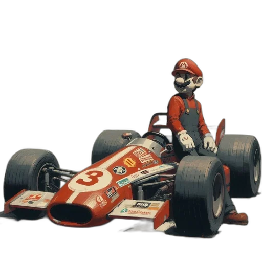 car, animal, concept art, watercolor, photorealistic, pixel art, red, mario transparent PNG cut-out