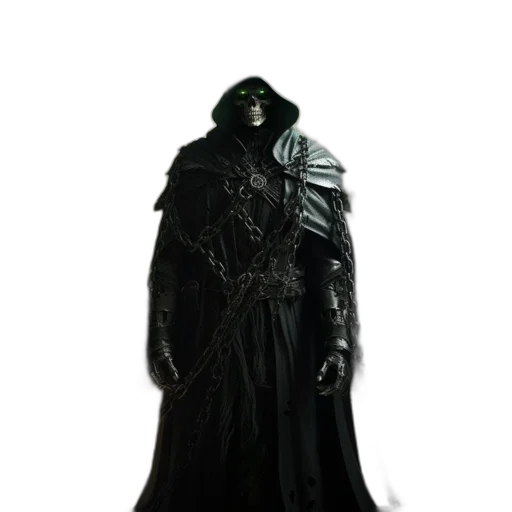jacket, mask, staff, creature, concept art, 3d render, fantasy art, comic book art transparent PNG cut-out