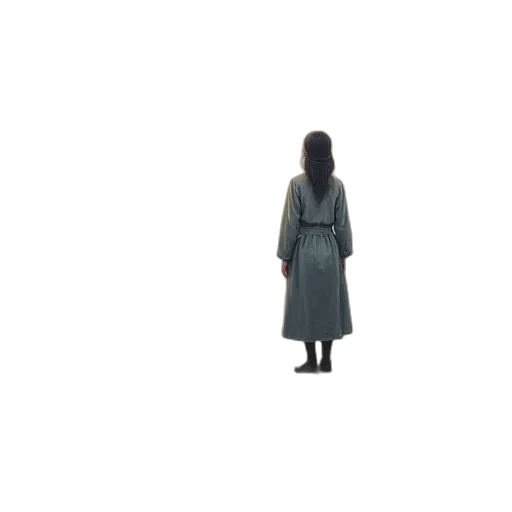 dress, jacket, hair, creature transparent PNG cut-out