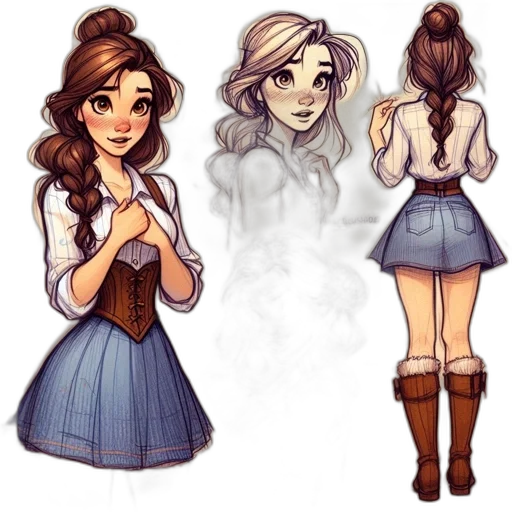 dress, concept art, fantasy art, pixel art, cartoon, earth tones, pastel, dark transparent PNG cut-out