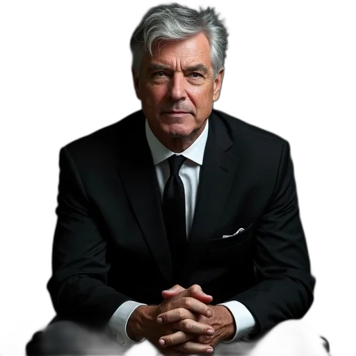 face, staff, jacket, animal, man, gray, hair, wearing transparent PNG cut-out