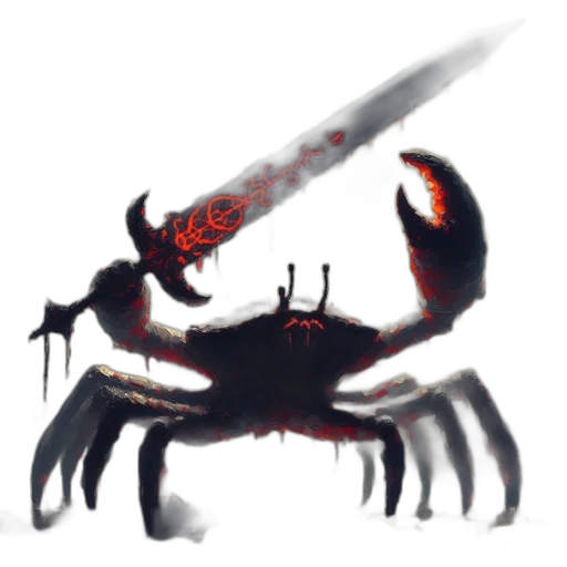weapon, creature, sword, staff, concept art, fantasy art, pixel art, 3d render transparent PNG cut-out